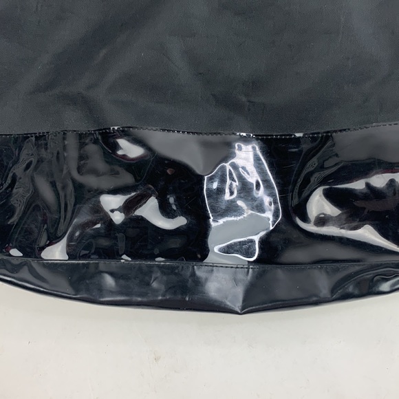 Burberry Large Tote Bag Black Nylon Fragrance Collection Shiny bottom Snap close - Picture 7 of 16